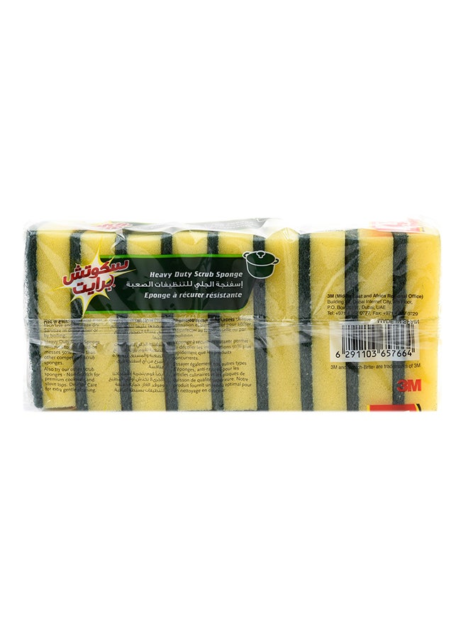 9-Piece Heavy Duty Scrub Sponge Set Green/Yellow - v1604581228/N41860976A_2