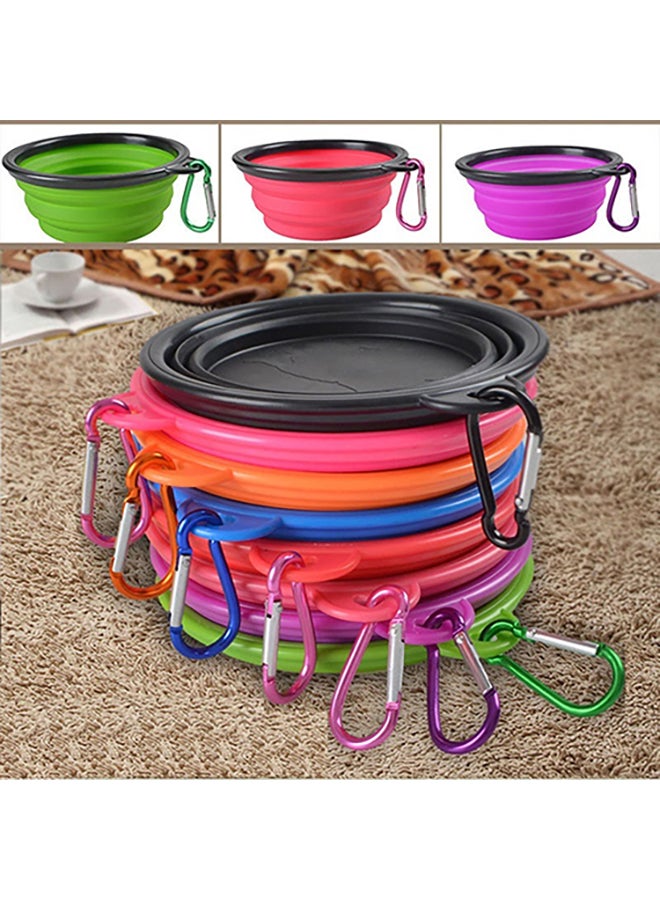 وعاء محمول من السيليكون للحيوانات الأليفة أزرق 14.05x12.7x2.35سم - Image 4