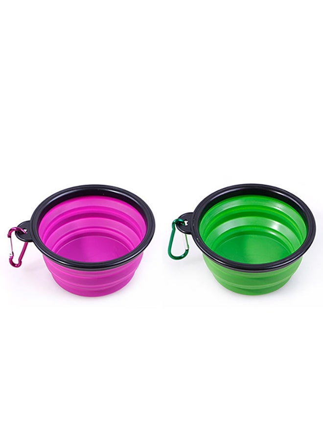 وعاء محمول من السيليكون للحيوانات الأليفة أزرق 14.05x12.7x2.35سم - Image 5