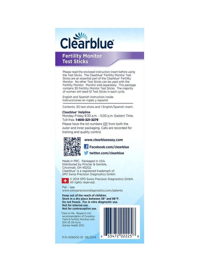 Clearblue - Fertility Monitor Test Sticks - 30 Count - Image 1
