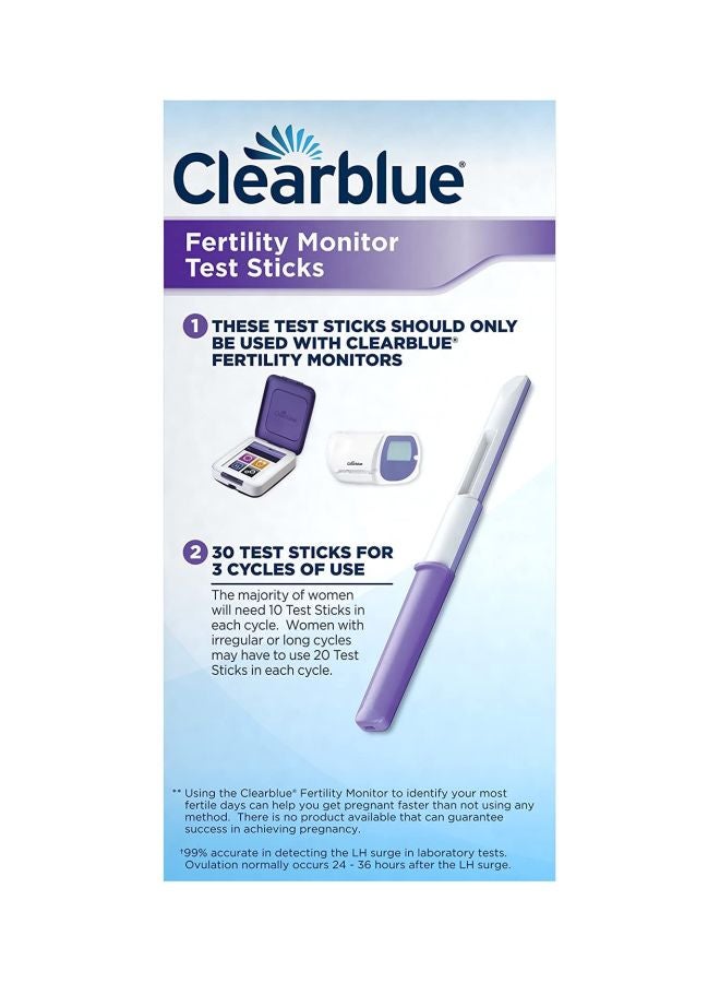 Clearblue - Fertility Monitor Test Sticks - 30 Count - Image 1