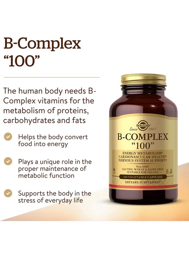 Solgar B-Complex Dietary Supplement - 100 Capsules - Image 4