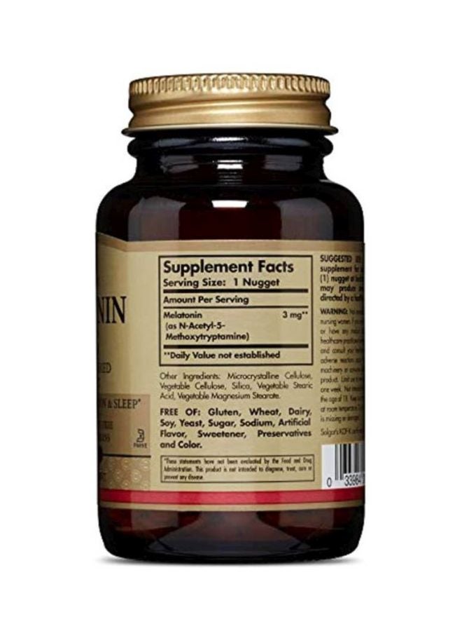Solgar - Melatonin 3mg Dietary Supplement - 120 Nuggets - Image 1