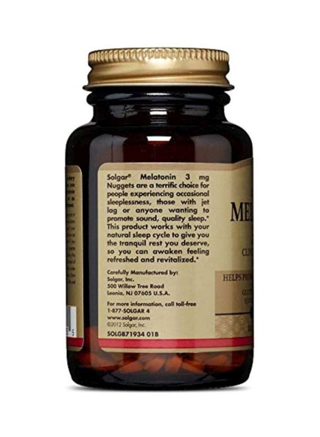 Solgar - Melatonin 3mg Dietary Supplement - 120 Nuggets - Image 1