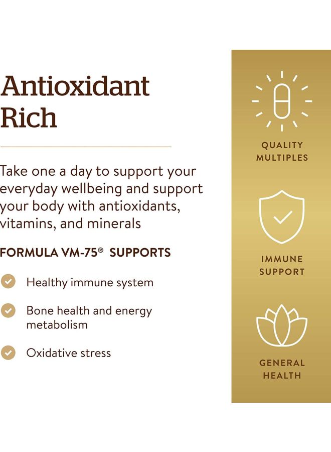 Solgar Formula VM-75 Dietary Supplement - 180 Tablets - Image 4