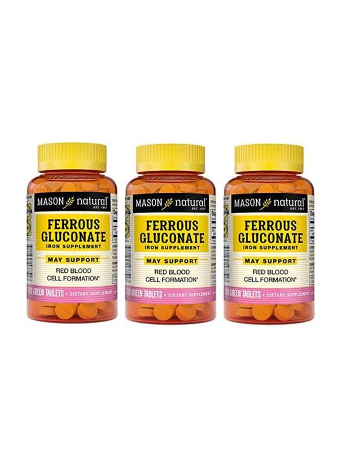 Mason Natural Ferrous Gluconate Iron Ferrous Supplement - 100 Tablets - Image 1