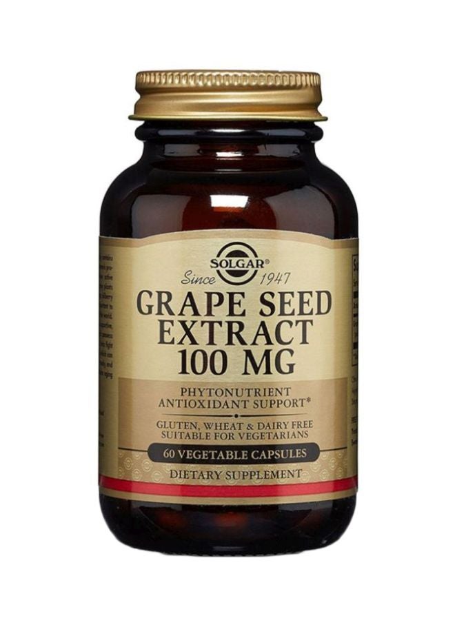 Solgar Grape Seed Extract Dietary Supplements - 60 Capsules - Image 1