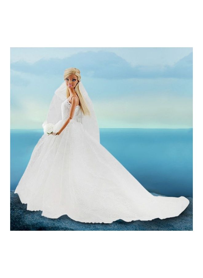 Doll Bridal Wedding Gown 12.6inch - Image 1