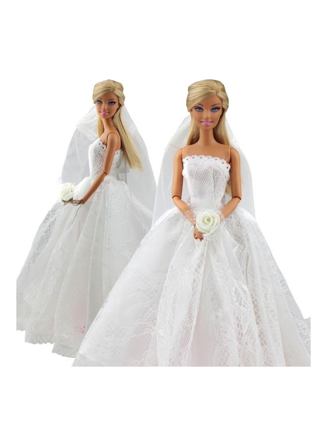 Doll Bridal Wedding Gown 12.6inch - Image 4