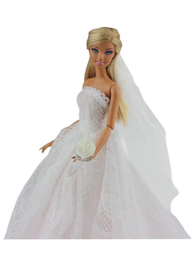 Doll Bridal Wedding Gown 12.6inch - Image 2