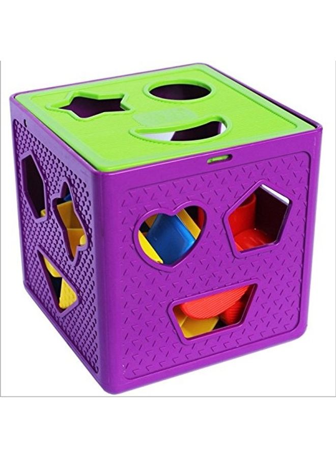 Geometric Square Shape Sorter Cube Early Learning Toy 13.5*13.5*13.5cm  - Image 3