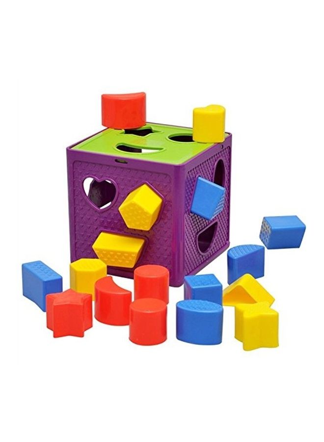 Geometric Square Shape Sorter Cube Early Learning Toy 13.5*13.5*13.5cm  - Image 4