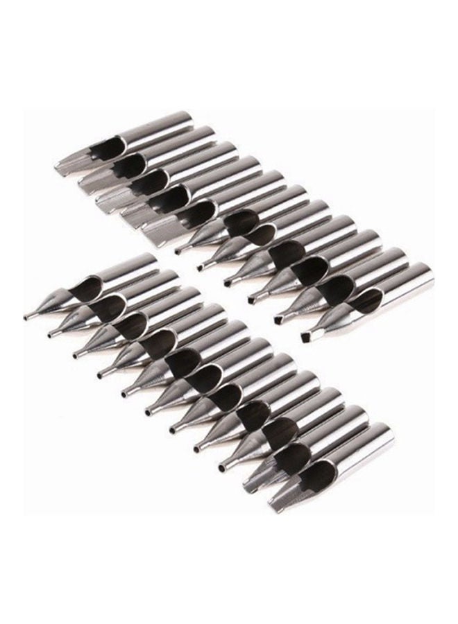 22-Piece Stainless Steel Tattoo Nozzle Tip Set Silver - Image 3