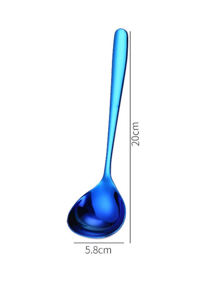 Stainless Steel Soup Spoon blue  - Image 1
