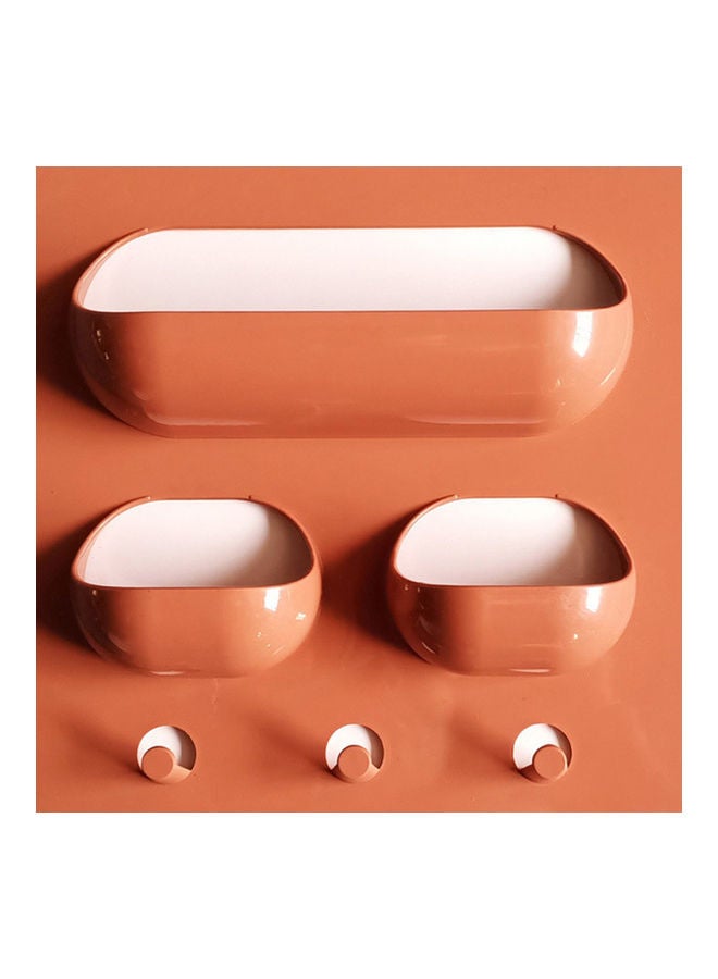 Self Adhesive Bathroom Storage Rack orange 235grams - Image 1