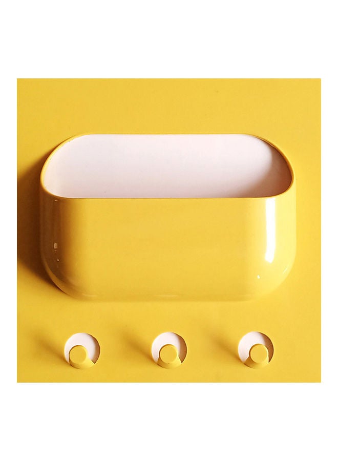 Self Adhesive Bathroom Storage Rack yellow - Image 1