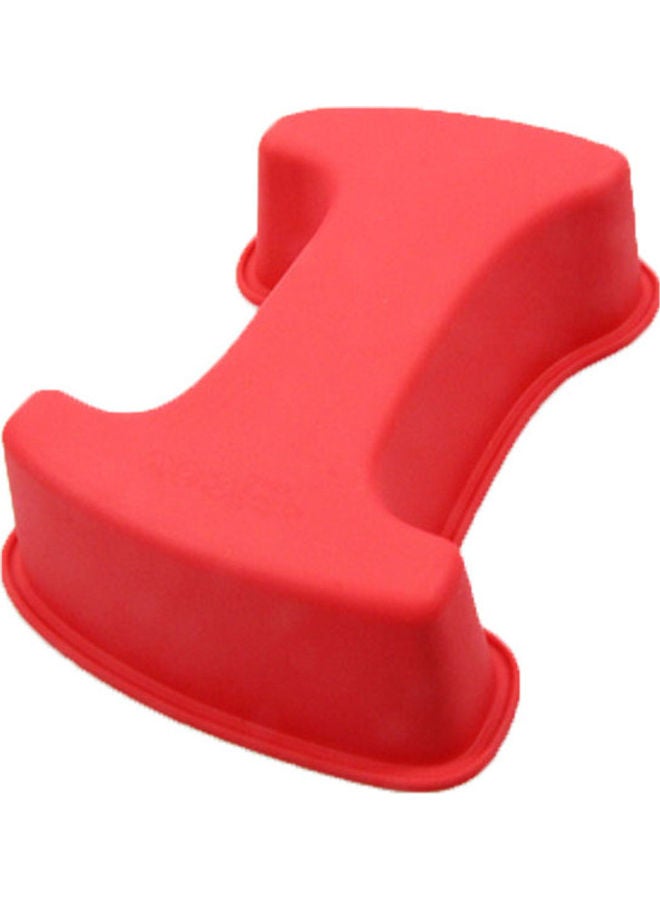 Silicone Number Shape Cake Mold Red 18x18cm - Image 1
