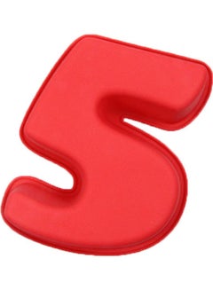 Silicone Number Shape Cake Mold Red 17.7x14.4x4.5cm