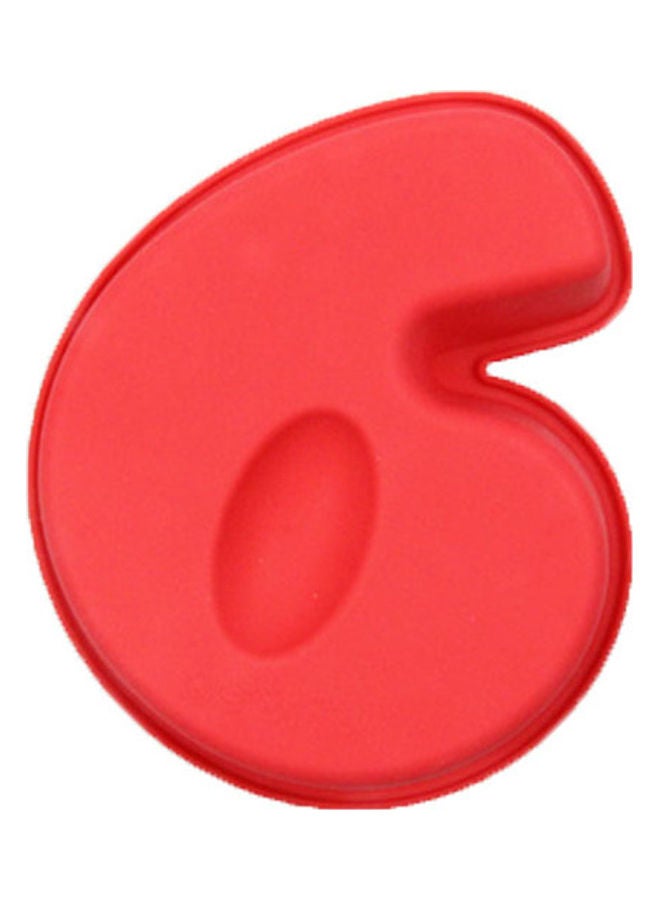 Silicone Number Shape Cake Mold Red 17.3x15x4.5cm - Image 1