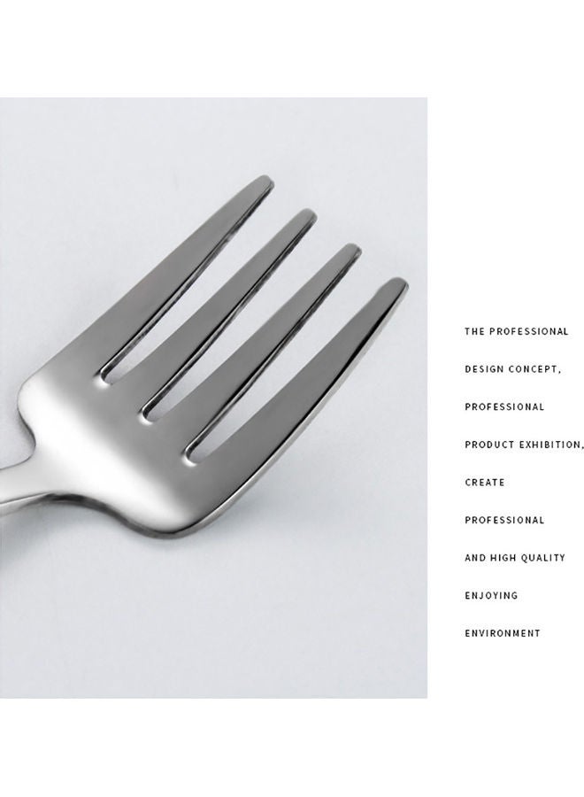 ملعقة وشوكة من الإستانلس ستيل ذهبي وردي - Image 2