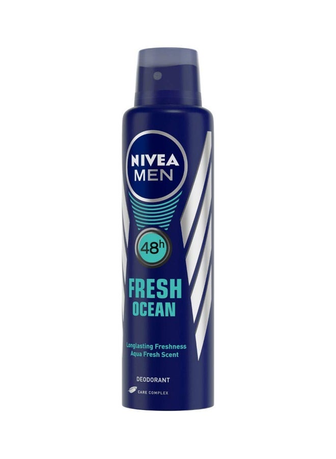 Nivea Fresh Ocean Deodorant Spray Blue/Silver 150ml - Image 3