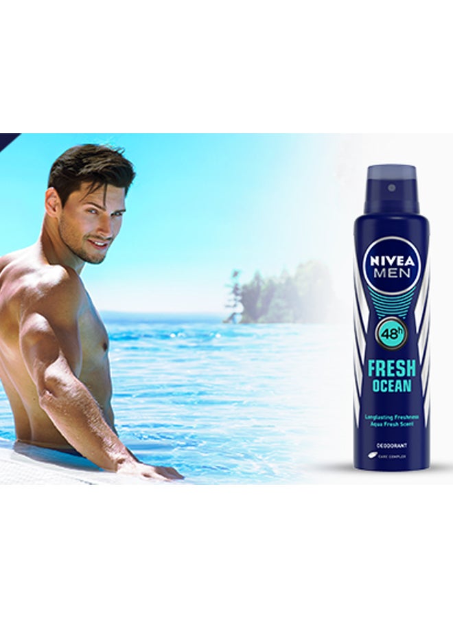 Nivea Fresh Ocean Deodorant Spray Blue/Silver 150ml - Image 5