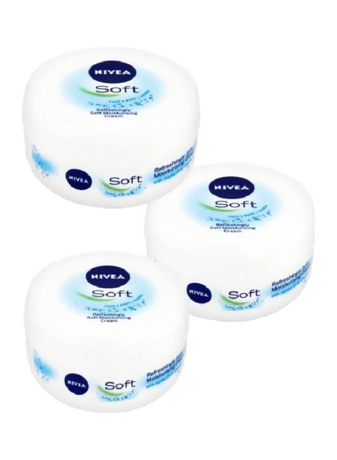 Nivea Pack Of 3 Soft Moisturizing Cream 600ml