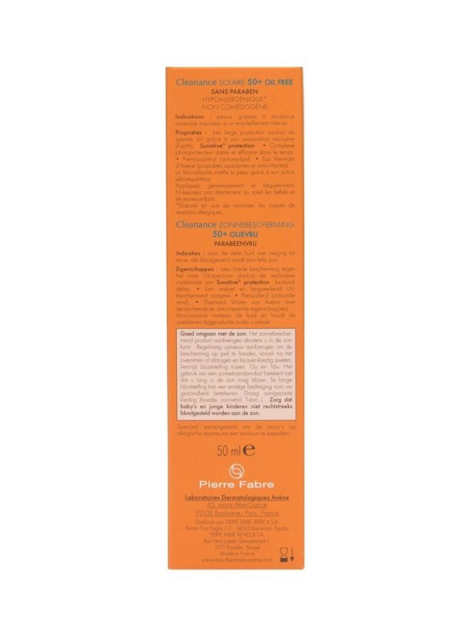 Avene - Cleanance Sunscreen SPF50+ 50ml - Image 1