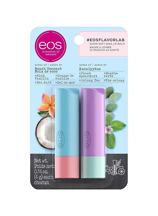 EOS Pack Of 2 Flavorlab Stick Lip Balms 4grams