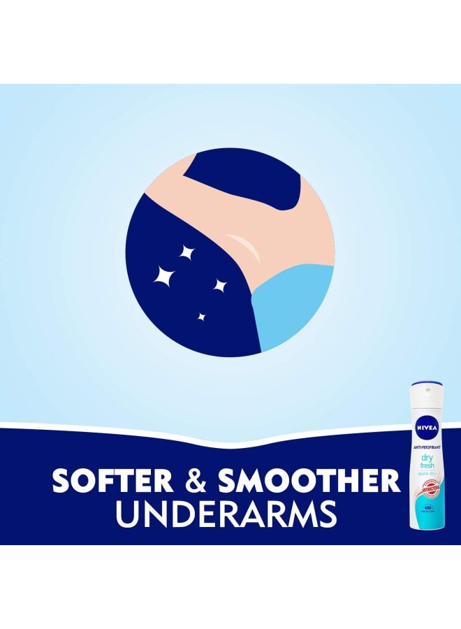 Nivea Dry Fresh, Antiperspirant And Antibacterial Protection Spray For Women 150ml  - Image 3
