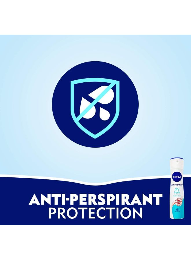 Nivea Dry Fresh, Antiperspirant And Antibacterial Protection Spray For Women 150ml  - Image 5