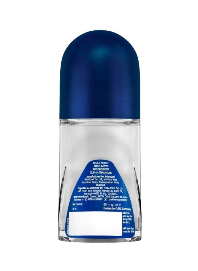 Nivea Fresh Active Anti-Perspirant Deodorant Roll On 50ml - Image 2