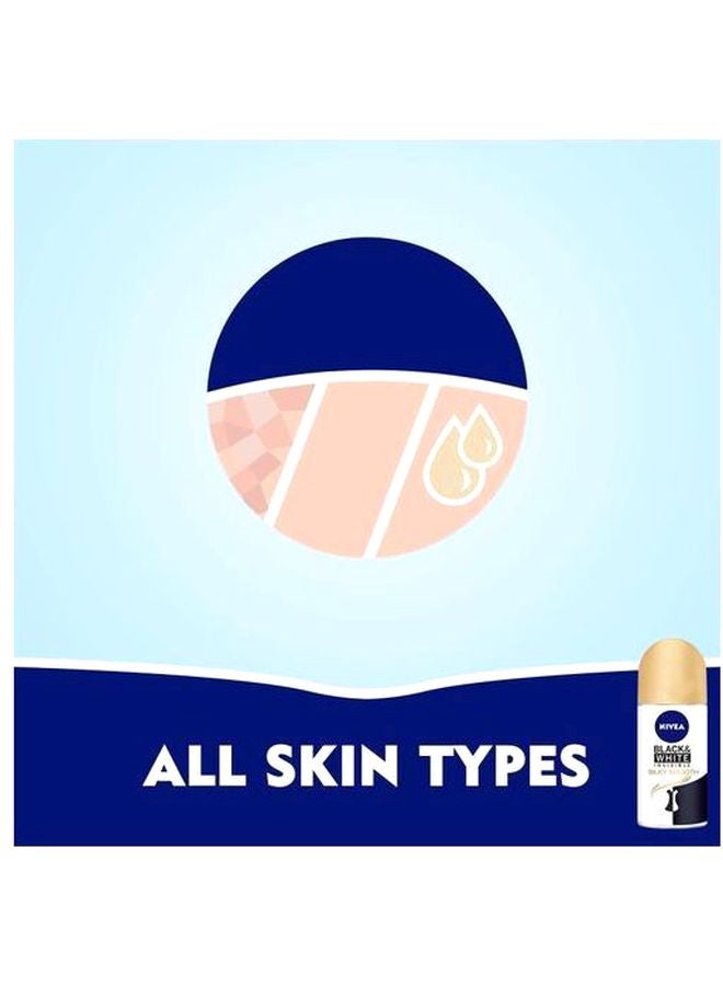 نيفيا مضاد التعرق إنفيزيبل للملابس السوداء والبيضاء بنعومة الحرير للنساء في عبوة كرة دوارة، 50 مل متعدد الألوان 50ملليلتر - Image 3