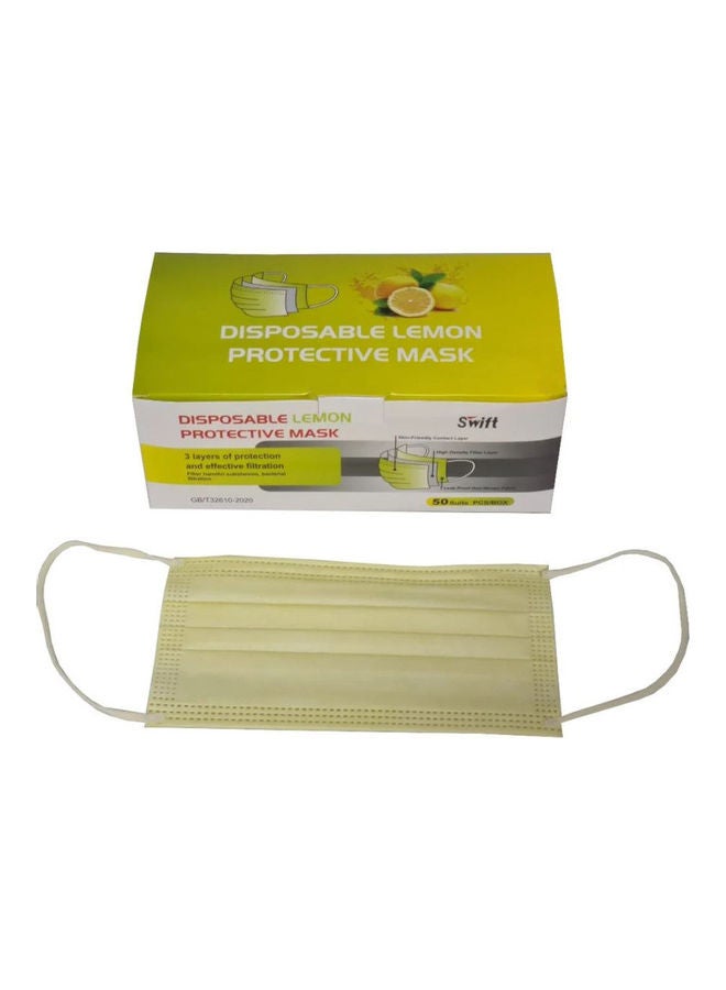 Swift Disposable Lemon Fragrance 3 Ply Protective Face Mask 