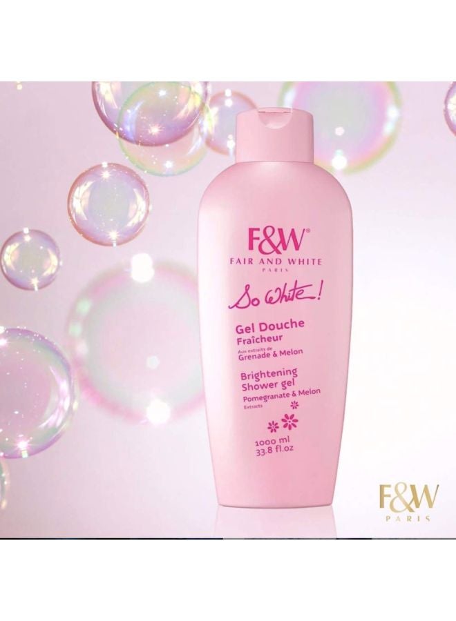 Fair and White So White Refreshing And Brightening Shower Gel 1000ml  - Image 2