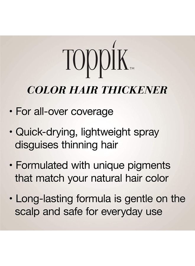 Toppik Colored Hair Thickener Black Hair Color Hair Spray 144 Grams Black 144grams  - Image 3