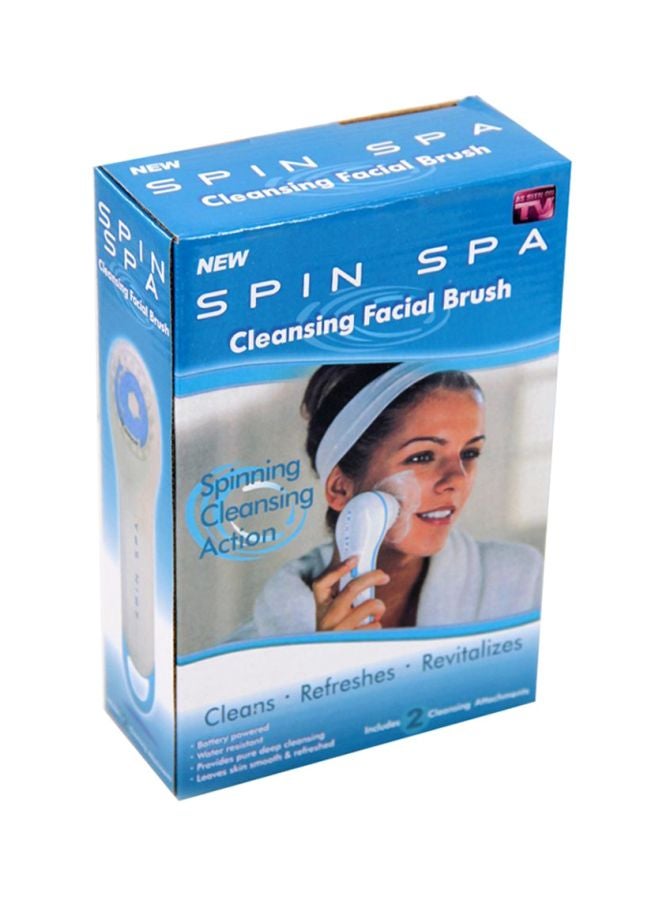 Cleansing Facial Brush With 2 Cleansing Attachments White/Blue - v1604590106/N20900948A_2