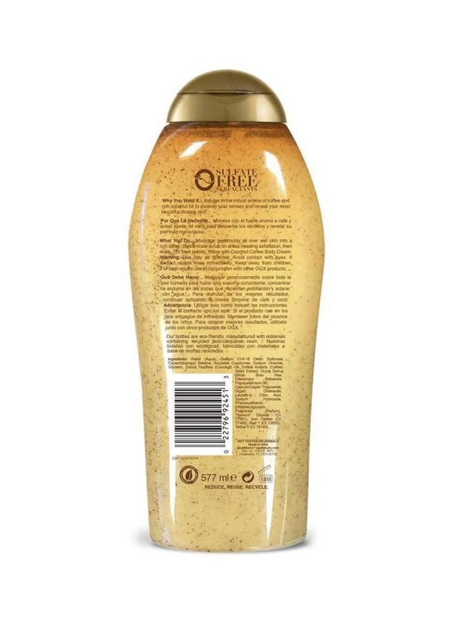Ogx - Coconut Coffee Body Scrub And Wash 577ml - Image 1
