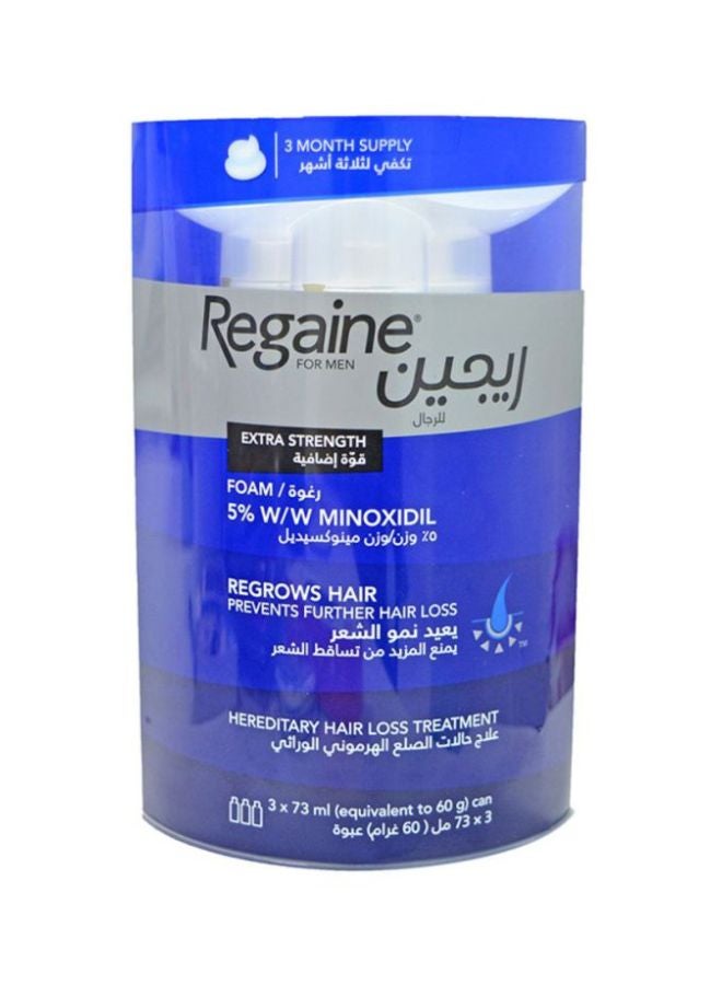 Regaine - 3-Piece Minoxidil Hair Regrowth Treatment Foam Set White 3x 73ml - Image 1