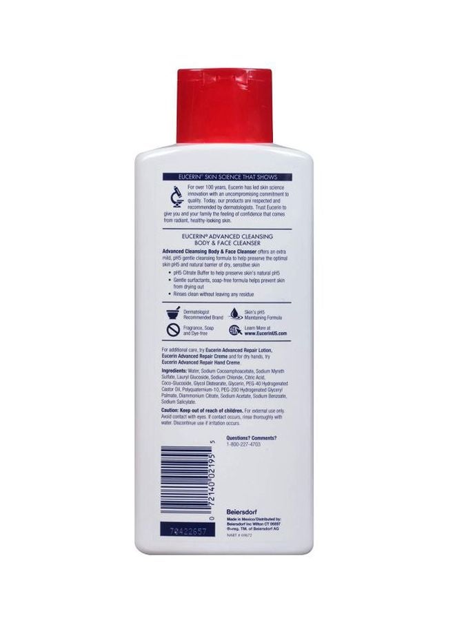 Eucerin Advanced Cleansing Body And Face Cleanser 16.9Fluid Ounce  - Image 2