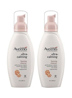 Aveeno Pack Of 2 Ultra Calming Foaming Facial Cleanser 360ml  - Image 1