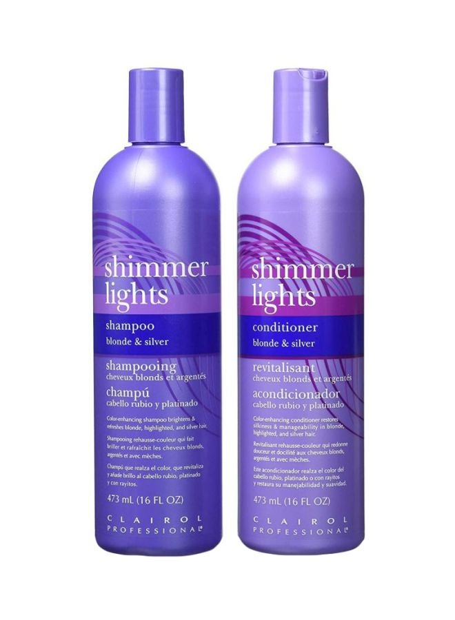 CLAIROL - 2-Piece Shimmer Lights Shampoo And Conditioner Set Shampoo 473, Conditioner 473ml - Image 1