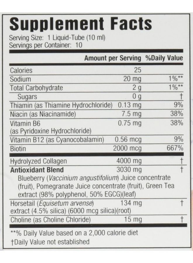 Applied Nutrition 10-Piece Skin Revitalization Liquid Collagen Tubes 10x10ml - Image 3