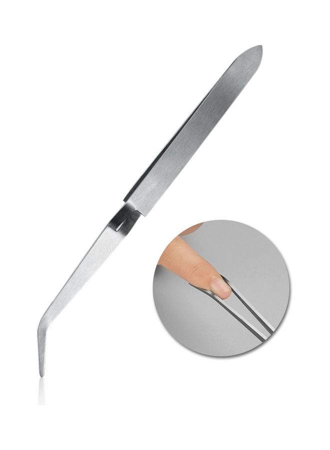 Multi Use Eyelash Extension Grafting Clip Nail Extension Clip Manicure Supply DIY Silver - Image 1