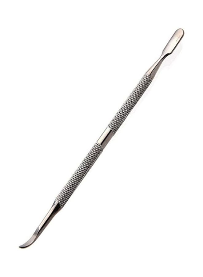 3Pcs Nail Care Tools Scissors Cuticle Pusher Smooth Nails Manicure Tools Silver - Image 3