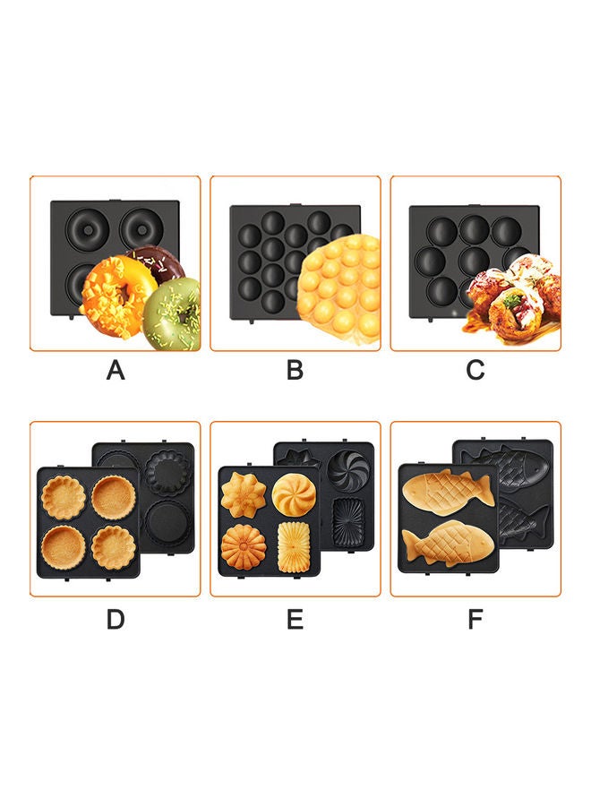 Generic - Electric Waffles Maker Iron Sandwich Maker Machine Bubble Egg Cake Oven Breakfast Waffle Machine 220V Black 15*1*15cm - Image 1