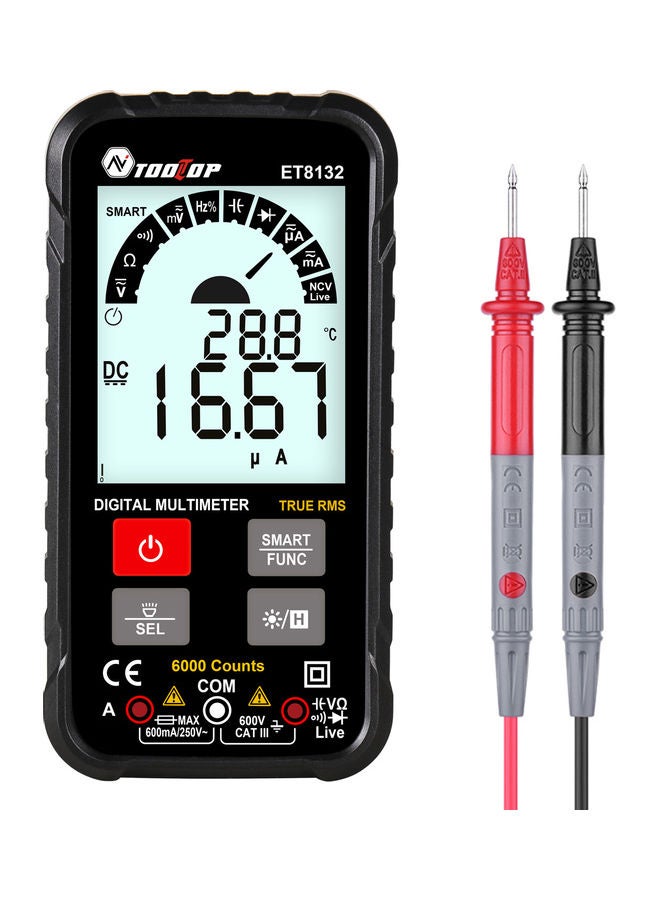 Handheld High Accuracy Digital Multimeter Black 15.00X3.00X7.00cm  - Image 1