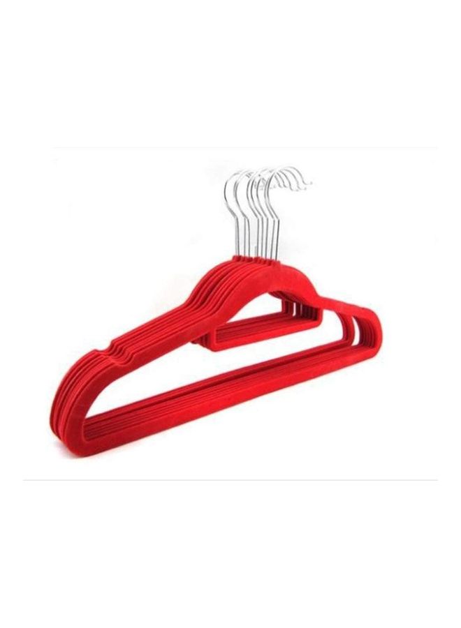 YANEK 30-Piece Non-Slip Velvet 360 Degree Swivel Hangers Set Red 40cm  - Image 1