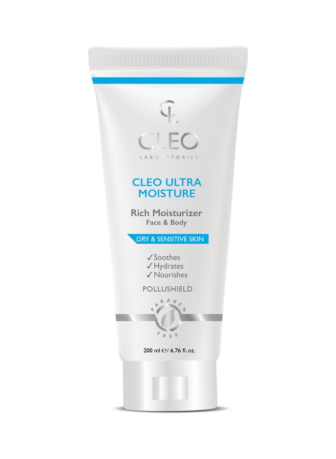 Cleo - Ultra Moisture Rich Moisturizer - Face And Body 200ml - Image 1