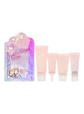 5-Piece Everyday Glow Set Rise And Shine Gentle Cleanser - 15ml, Rub-a-Dub Refining Peel Gel - 10ml, Cotton Cloud Probiotic Power Sheet Mask, Brightening Eye Cream - 10 ml, Waterfall Glacier Water Cream - 25ml - v1604602325/N41892505A_1